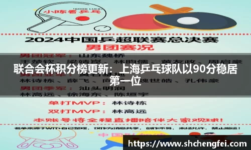 联合会杯积分榜更新：上海乒乓球队以90分稳居第一位